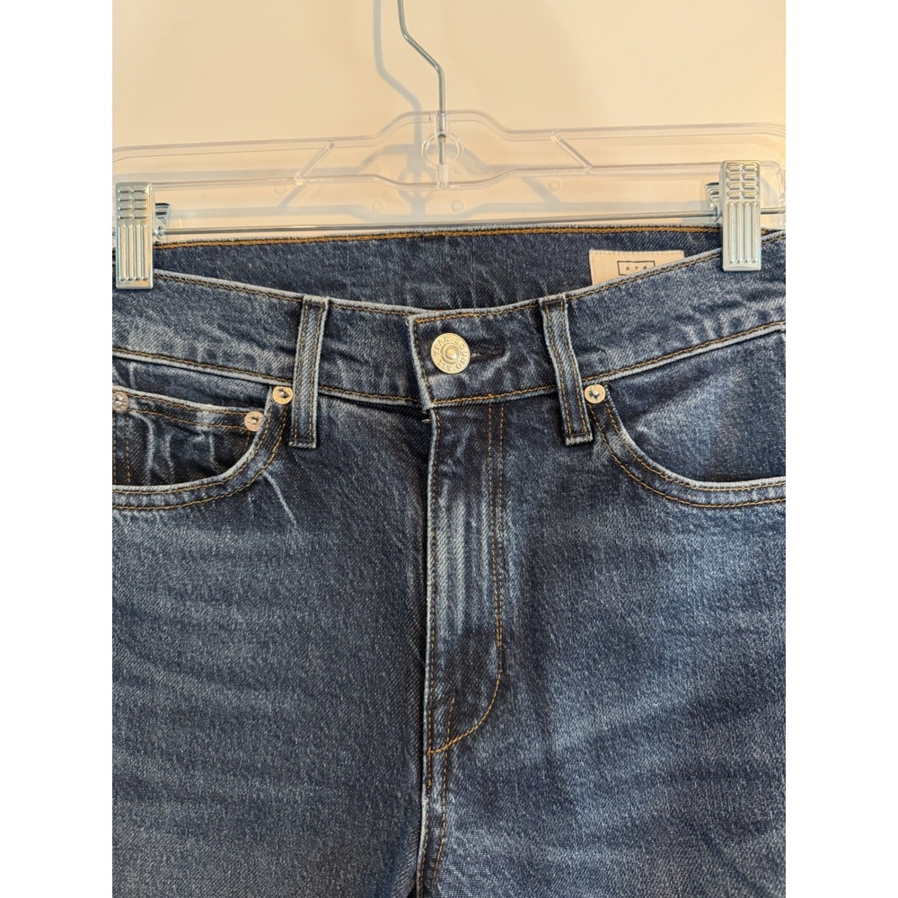 AYR The Secret Sauce Jeans 25S High Rise Wide Leg Blue Denim Made in LA Preppy - Picture 4 of 9